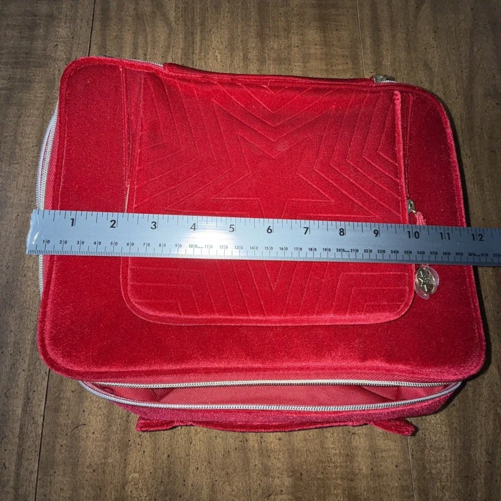 Estee Lauder  Train Case Bag 2023 Limited Edition ~Red Velvet~ with‎ Handle